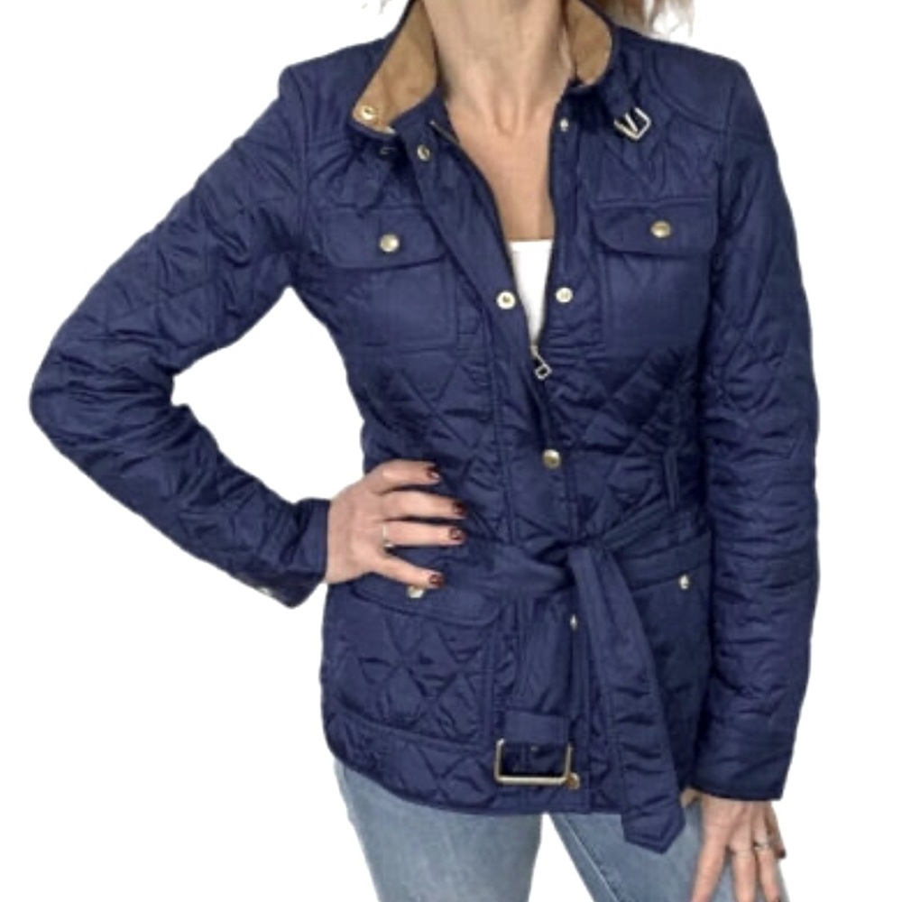 Quilted Barn Jacket with Belt 🌷